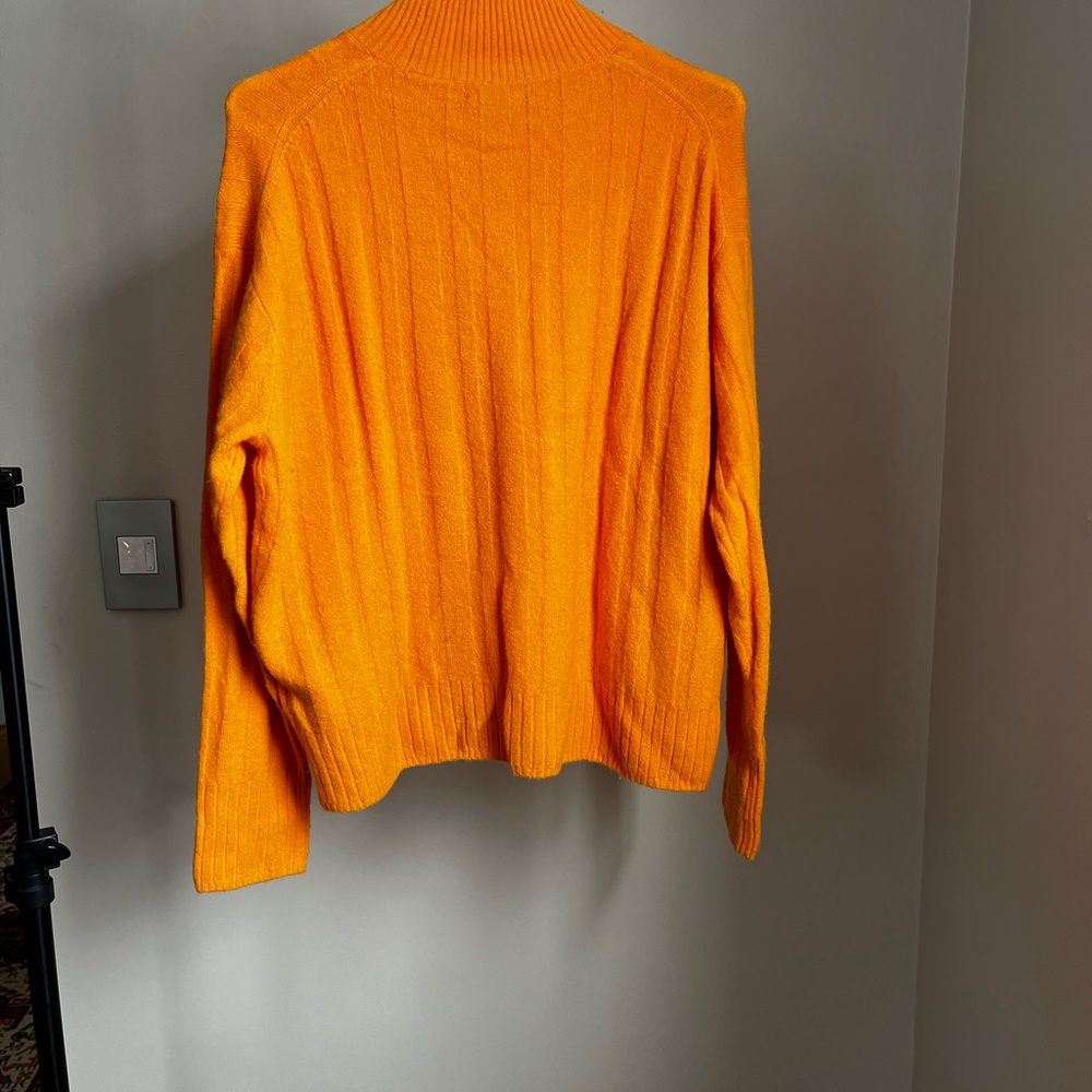 Vibrant Orange Ribbed Sweater - Picture 2 of 4